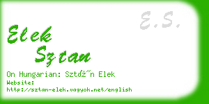 elek sztan business card